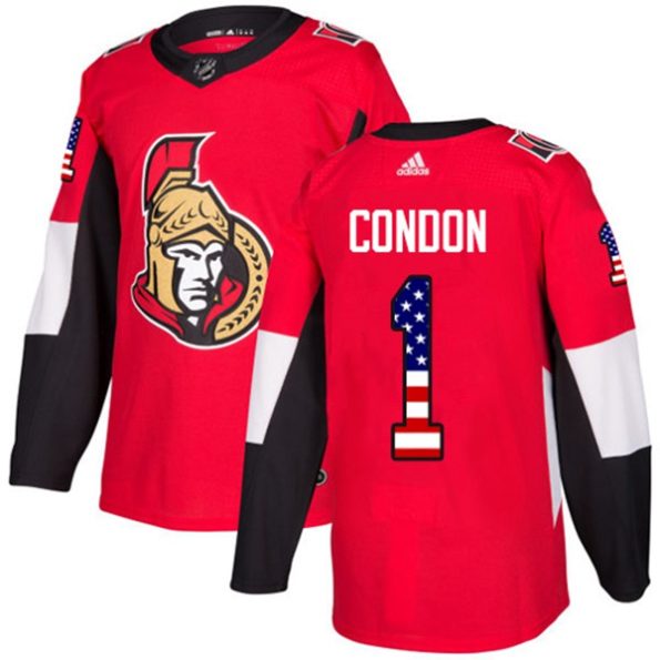 Men-s-Ottawa-Senators-Mike-Condon-NO.1-Authentic-Red-USA-Flag-Fashion
