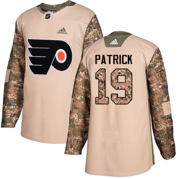 Men-s-Philadelphia-Flyers-Nolan-Patrick-NO.19-Authentic-Camo-Veterans-Day-Practice