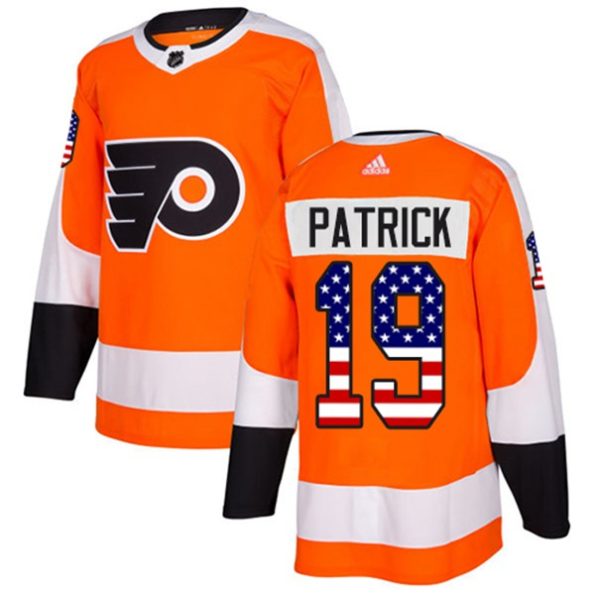 Men-s-Philadelphia-Flyers-Nolan-Patrick-NO.19-Authentic-Orange-USA-Flag-Fashion