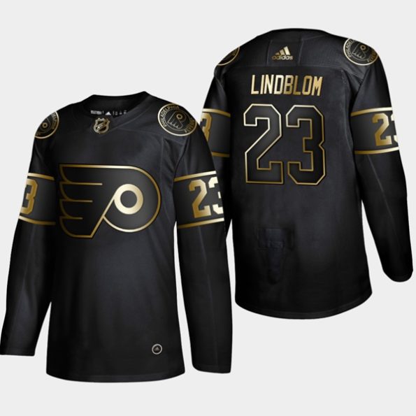 Men-s-Philadelphia-Flyers-Oskar-Lindblom-NO.23-2019-Golden-Edition-Black-Authentic-Player