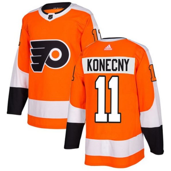 Men-s-Philadelphia-Flyers-Travis-Konecny-NO.11-Authentic-Orange-Home