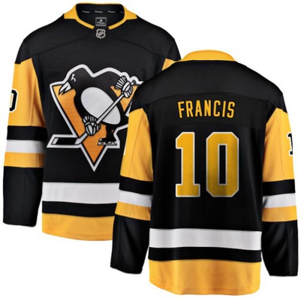 Men-s-Pittsburgh-Penguins-Ron-Francis-NO.10-Breakaway-Black-Fanatics-Branded-Home