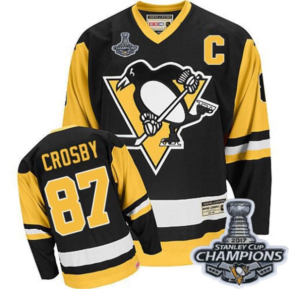 Men-s-Pittsburgh-Penguins-Sidney-Crosby-NO.87-Authentic-Throwback-Black-CCM-Stanley-Cup-Champions