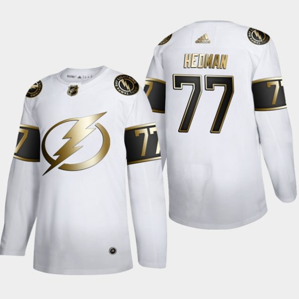 Men-s-Tampa-Bay-Lightning-Victor-Hedman-NO.77-Golden-Edition-White-Authentic