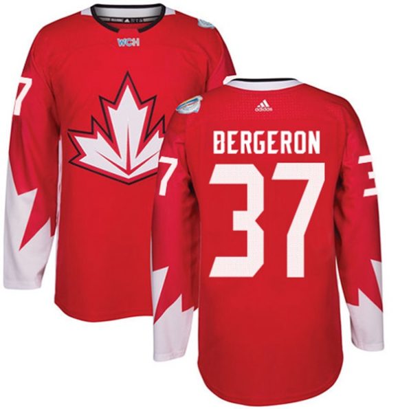 Men-s-Team-Canada-NO.37-Patrice-Bergeron-Authentic-Red-Away-2016-World-Cup-Hockey-Jersey