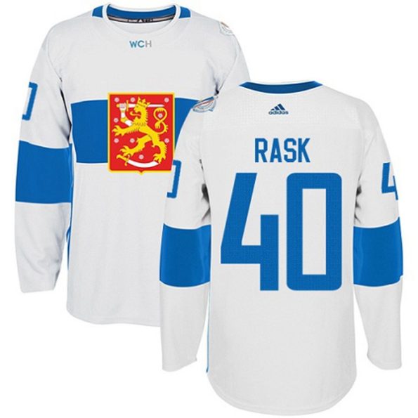 Men-s-Team-Finland-NO.40-Tuukka-Rask-Authentic-White-Home-2016-World-Cup-of-Hockey-Jersey