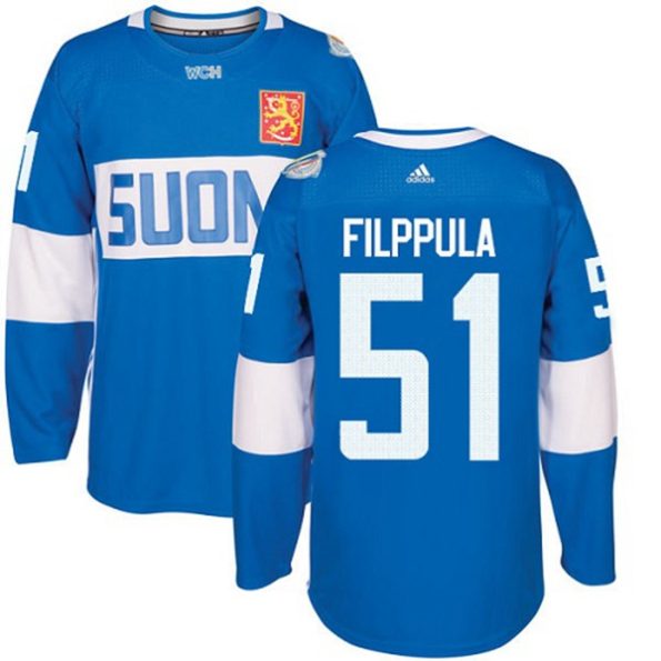 Men-s-Team-Finland-NO.51-Valtteri-Filppula-Authentic-Blue-Away-2016-World-Cup-of-Hockey