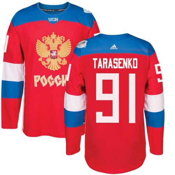 Men-s-Team-Russia-NO.91-Vladimir-Tarasenko-Authentic-Red-Away-2016-World-Cup-of-Hockey-Jersey
