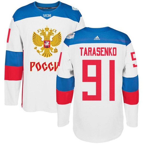 Men-s-Team-Russia-NO.91-Vladimir-Tarasenko-Authentic-White-Home-2016-World-Cup-of-Hockey-Jersey