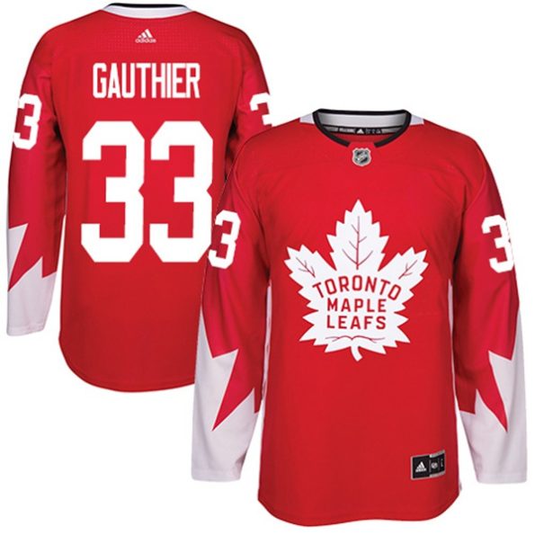 Men-s-Toronto-Maple-Leafs-Frederik-Gauthier-NO.33-Authentic-Red-Alternate