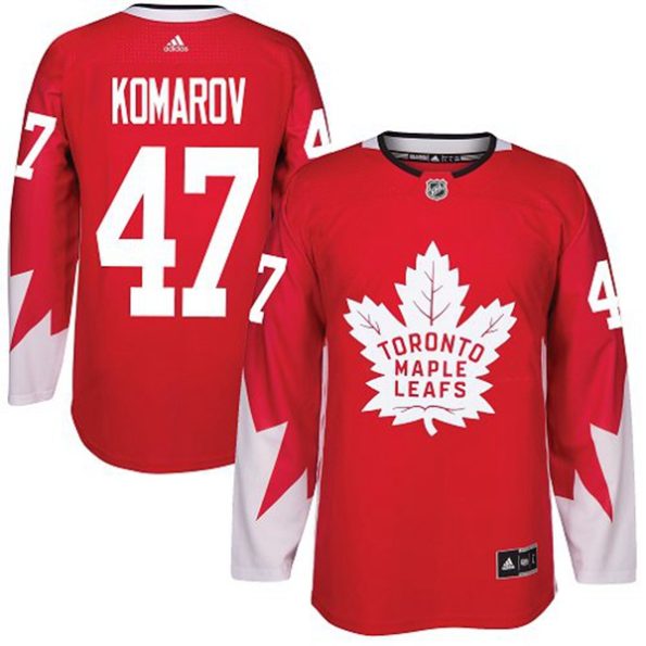 Men-s-Toronto-Maple-Leafs-Leo-Komarov-NO.47-Authentic-Red-Alternate