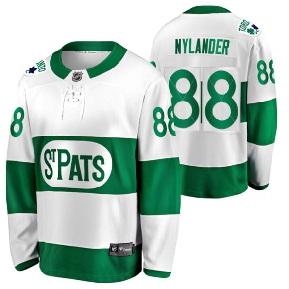 Men-s-Toronto-Maple-Leafs-William-Nylander-NO.88-2021-St.-Pats-Green-Throwback