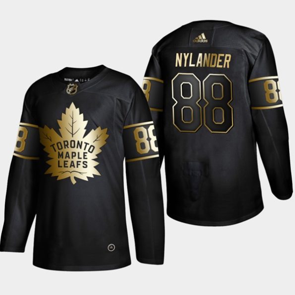 Men-s-Toronto-Maple-Leafs-William-Nylander-NO.88-Golden-Edition-Black-Authentic