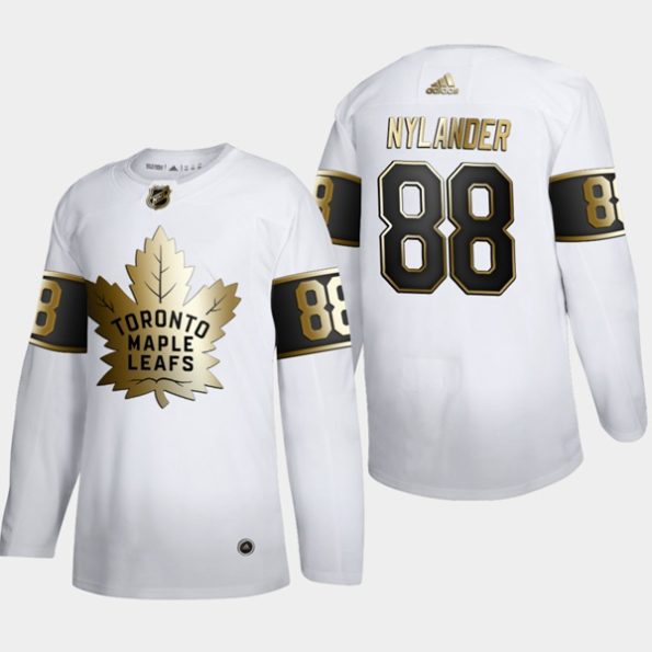 Men-s-Toronto-Maple-Leafs-William-Nylander-NO.88-Golden-Edition-White-Authentic