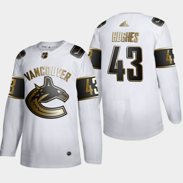 Men-s-Vancouver-Canucks-Quinn-Hughes-NO.43-Golden-Edition-White-Authentic