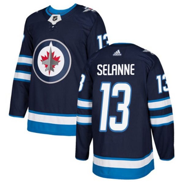 Men-s-Winnipeg-Jets-Teemu-Selanne-NO.13-Authentic-Navy-Blue-Home