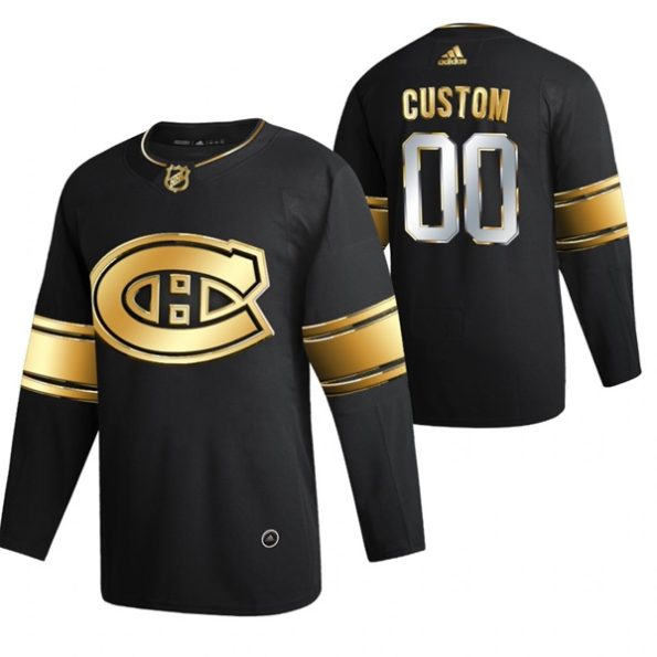 Montreal-Canadiens-Troja-med-eget-tryck-Svart-2021-Golden-Edition-Limited-Authentic