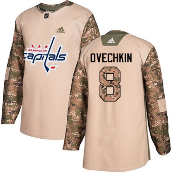 NHL-Alex-Ovechkin-Authentic-Men-s-Camo-Jersey-Washington-Capitals-NO.8-Veterans-Day-Practice