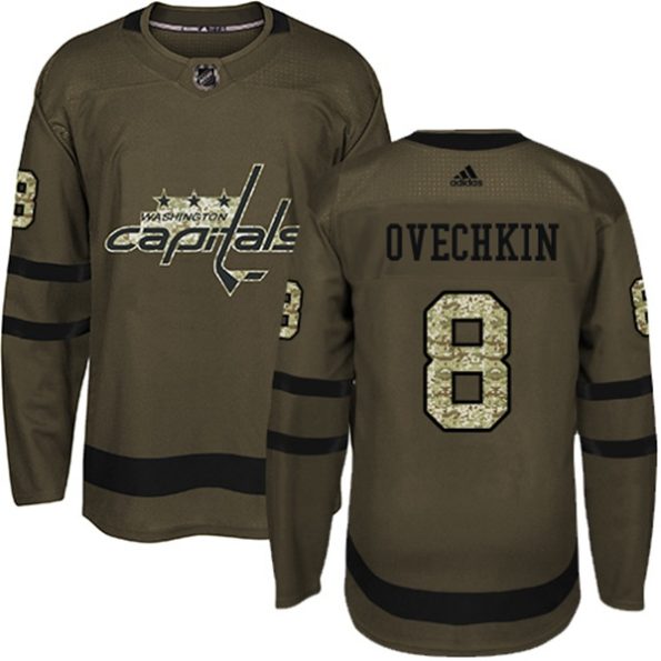 NHL-Alex-Ovechkin-Authentic-Men-s-Green-Jersey-Washington-Capitals-NO.8-Salute-to-Service