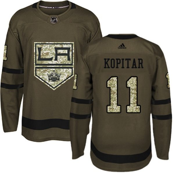 NHL-Anze-Kopitar-Authentic-Men-s-Green-Jersey-Los-Angeles-Kings-NO.11-Salute-to-Service