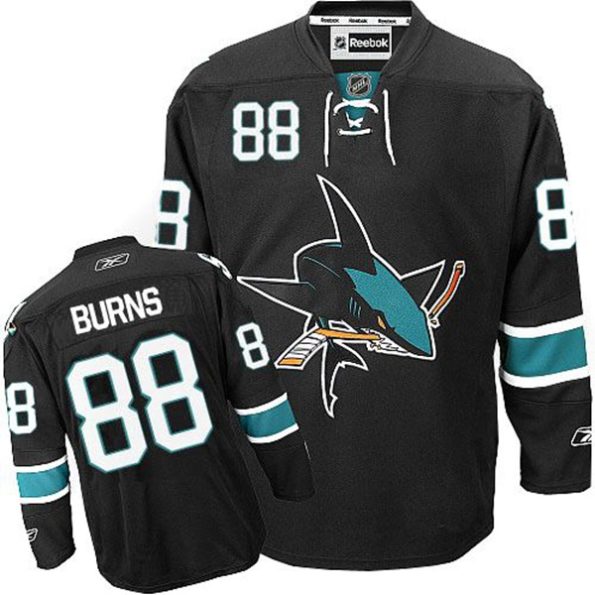 NHL-Brent-Burns-Authentic-Men-s-Black-Jersey-Reebok-San-Jose-Sharks-NO.88-Third