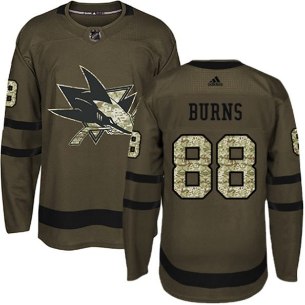 NHL-Brent-Burns-Authentic-Men-s-Green-Jersey-San-Jose-Sharks-NO.88-Salute-to-Service