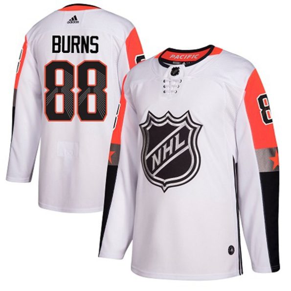 NHL-Brent-Burns-Authentic-Men-s-White-Jersey-San-Jose-Sharks-NO.88-2018-All-Star-Pacific-Division