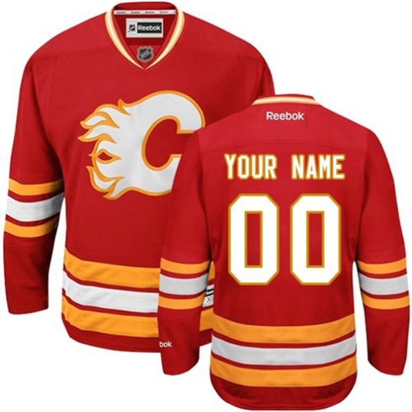 NHL-Calgary-Flames-Customized-Reebok-Third-Rod-Authentic