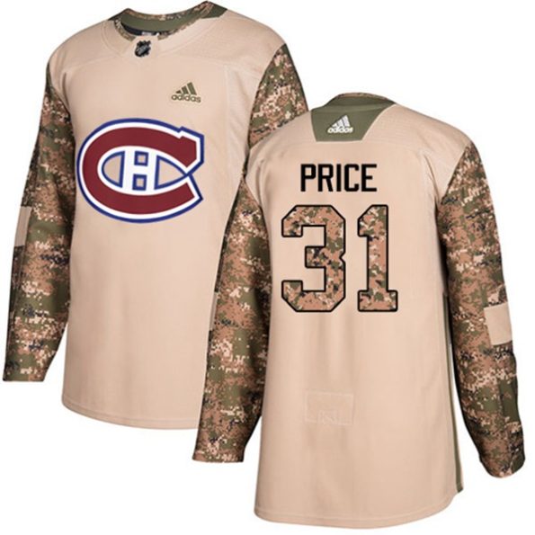 NHL-Carey-Price-Authentic-Men-s-Camo-Jersey-Montreal-Canadiens-NO.31-Veterans-Day-Practice