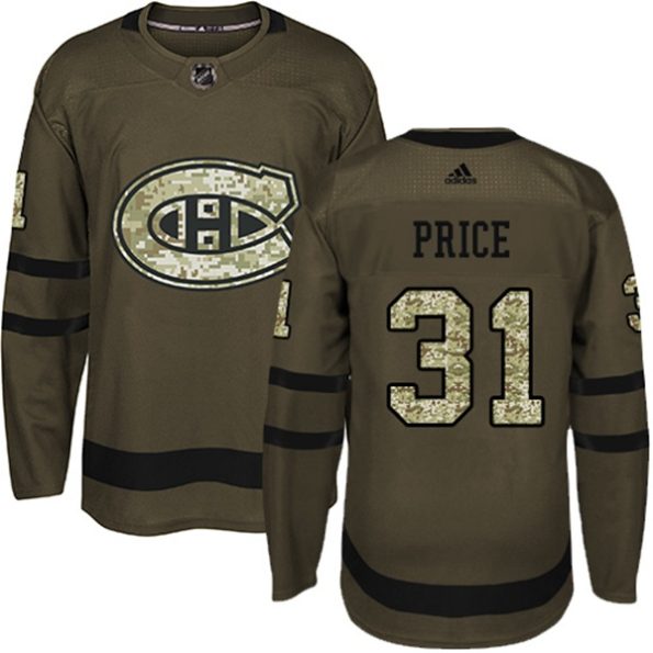 NHL-Carey-Price-Authentic-Men-s-Green-Jersey-Montreal-Canadiens-NO.31-Salute-to-Service