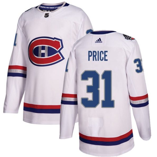 NHL-Carey-Price-Authentic-Men-s-White-Jersey-Montreal-Canadiens-NO.31-2017-100-Classic