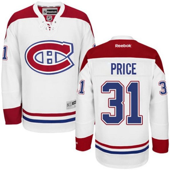 NHL-Carey-Price-Authentic-Men-s-White-Jersey-Reebok-Montreal-Canadiens-NO.31-Away
