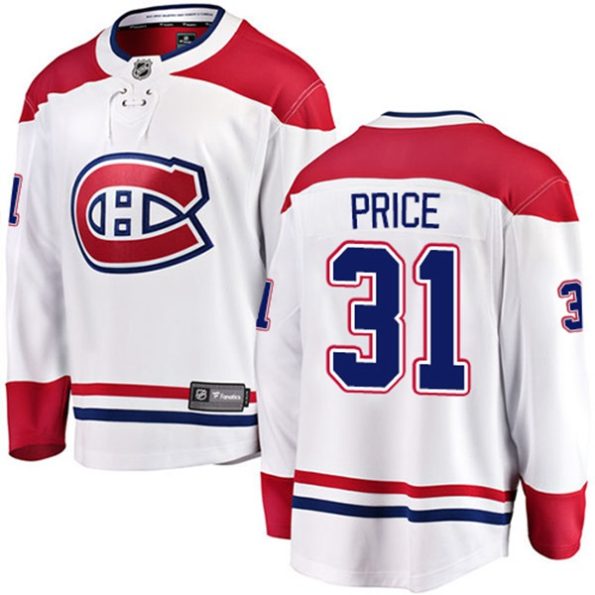 NHL-Carey-Price-Breakaway-Men-s-White-Jersey-Fanatics-Branded-Montreal-Canadiens-NO.31-Away