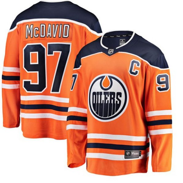 NHL-Connor-McDavid-Breakaway-Men-s-Orange-Jersey-Fanatics-Branded-Edmonton-Oilers-NO.97-Home