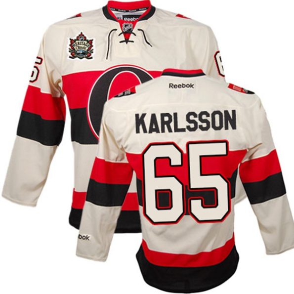 NHL-Erik-Karlsson-Authentic-Men-s-Cream-Jersey-Reebok-Ottawa-Senators-NO.65-2014-Heritage-Classic