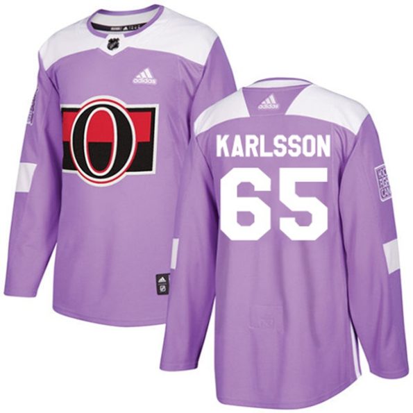 NHL-Erik-Karlsson-Authentic-Men-s-Purple-Jersey-Ottawa-Senators-NO.65-Fights-Cancer-Practice
