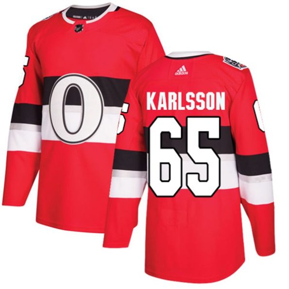 NHL-Erik-Karlsson-Authentic-Men-s-Red-Jersey-Ottawa-Senators-NO.65-2017-100-Classic