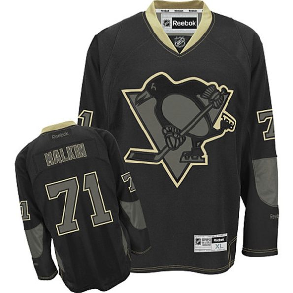 NHL-Evgeni-Malkin-Authentic-Men-s-Black-Ice-Jersey-Reebok-Pittsburgh-Penguins-NO.71
