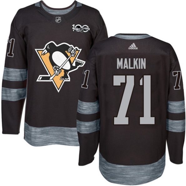 NHL-Evgeni-Malkin-Authentic-Men-s-Black-Jersey-Pittsburgh-Penguins-NO.71-1917-2017-100th-Anniversary