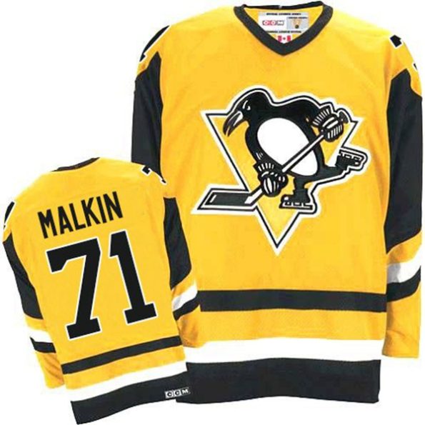 NHL-Evgeni-Malkin-Authentic-Throwback-Men-s-Gold-Jersey-CCM-Pittsburgh-Penguins-NO.71