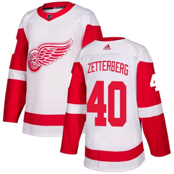 NHL-Henrik-Zetterberg-Authentic-Men-s-White-Jersey-Detroit-Red-Wings-NO.40-Away