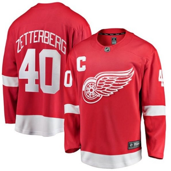 NHL-Henrik-Zetterberg-Breakaway-Men-s-Red-Jersey-Fanatics-Branded-Detroit-Red-Wings-NO.40-Home