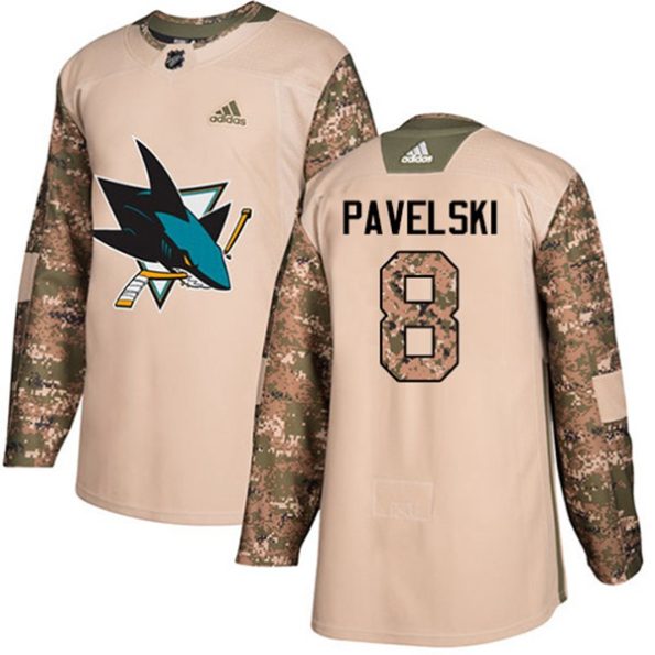 NHL-Joe-Pavelski-Authentic-Men-s-Camo-Jersey-San-Jose-Sharks-NO.8-Veterans-Day-Practice