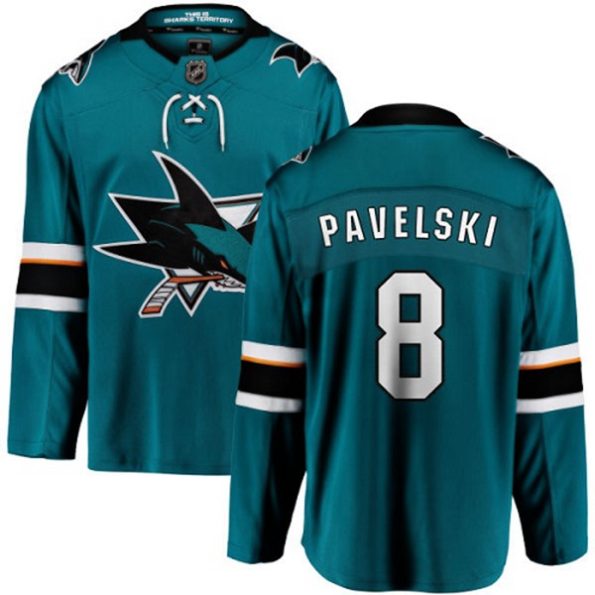 NHL-Joe-Pavelski-Breakaway-Men-s-Teal-Green-Jersey-Fanatics-Branded-San-Jose-Sharks-NO.8-Home