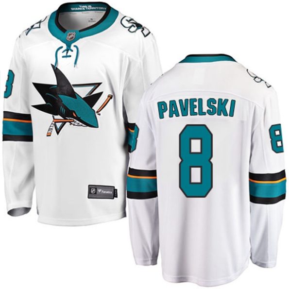 NHL-Joe-Pavelski-Breakaway-Men-s-White-Jersey-Fanatics-Branded-San-Jose-Sharks-NO.8-Away