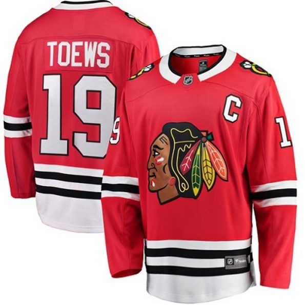 NHL-Jonathan-Toews-Breakaway-Men-s-Red-Jersey-Fanatics-Branded-Chicago-Blackhawks-NO.19-Home