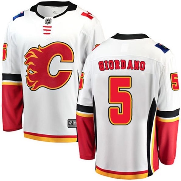 NHL-Mark-Giordano-Breakaway-Men-s-White-Jersey-Fanatics-Branded-Calgary-Flames-NO.5-Away