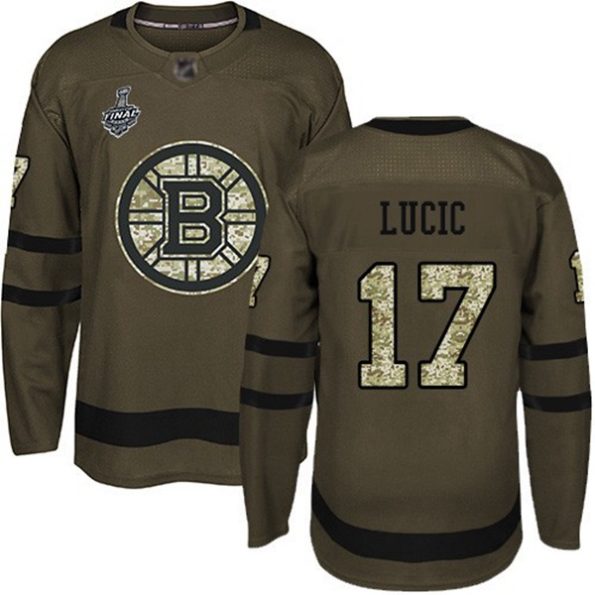 NHL-Men-s-BruinsNO.17-Milan-Lucic-Green-Salute-Service-2019-Stanley-Cup