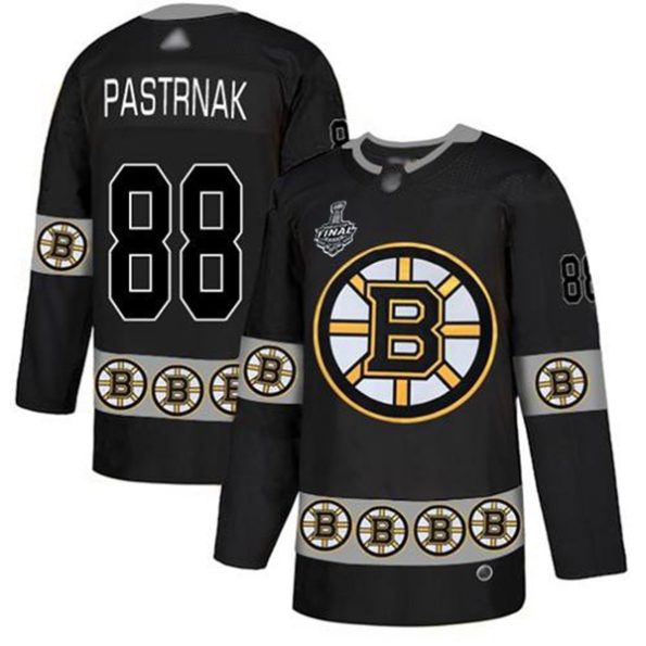 NHL-Men-s-BruinsNO.88-David-Pastrnak-Black-Logo-2019-Stanley-Cup-Final