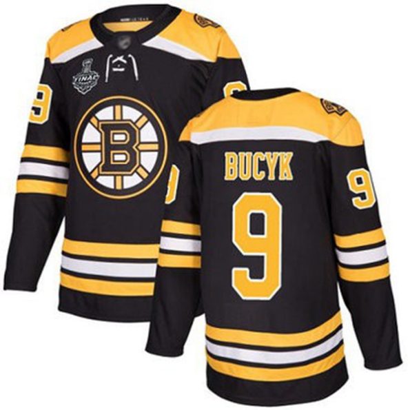 NHL-Men-s-BruinsNO.9-Johnny-Bucyk-Black-Home-2019-Stanley-Cup-Final